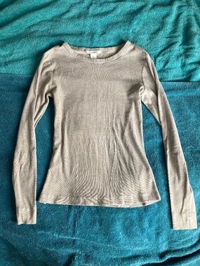 H&M Beige Slim Fit Long Sleeve